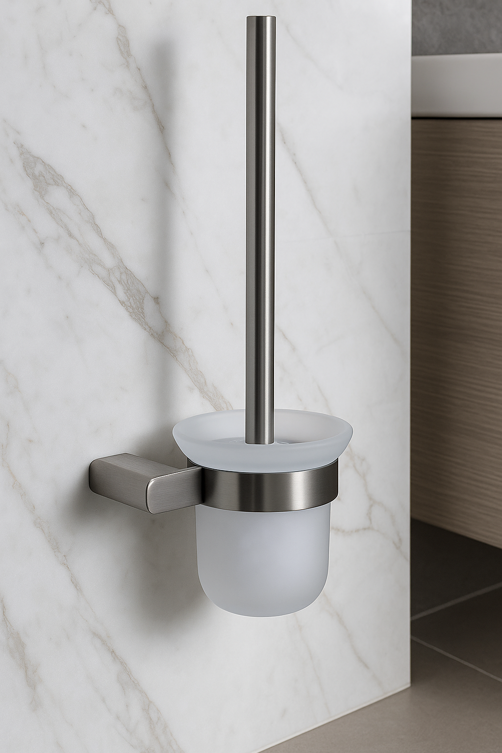 Brosse WC Gris Brossé - Feliox