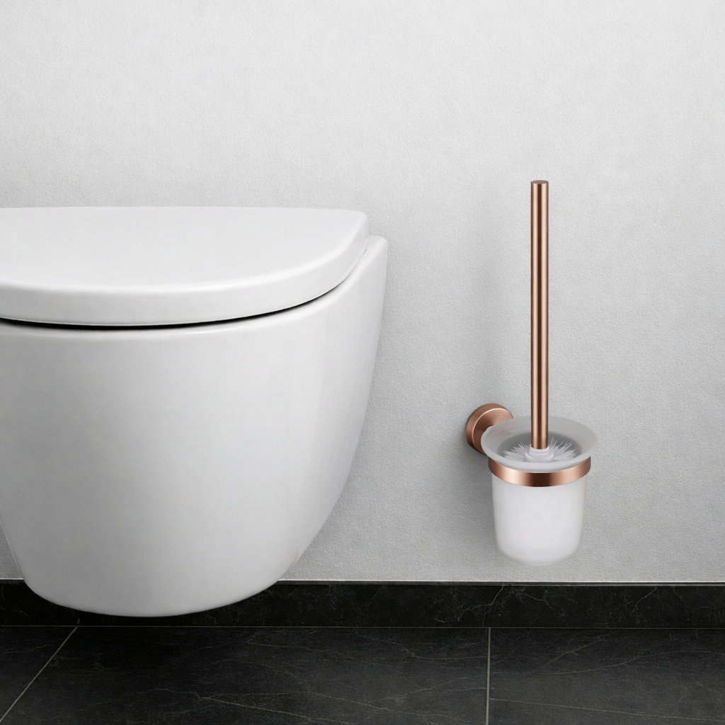 Brosse WC Or Rose Brossé - Feliox