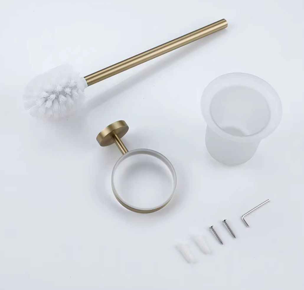 Brosse WC Or Brossé Strié - Feliox
