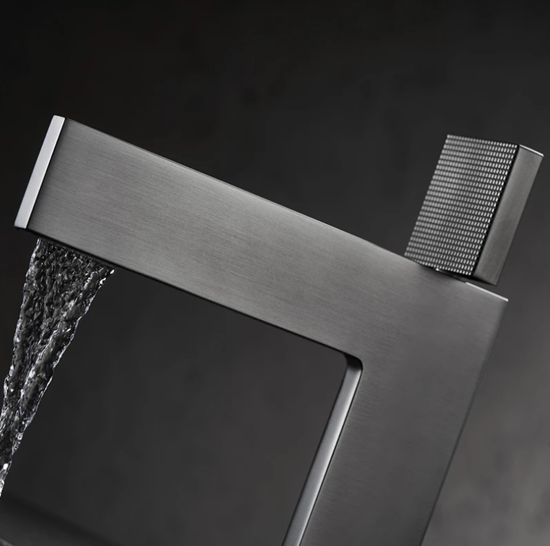 Mitigeur Pour Lavabo Finition Gris Brossé - Feliox