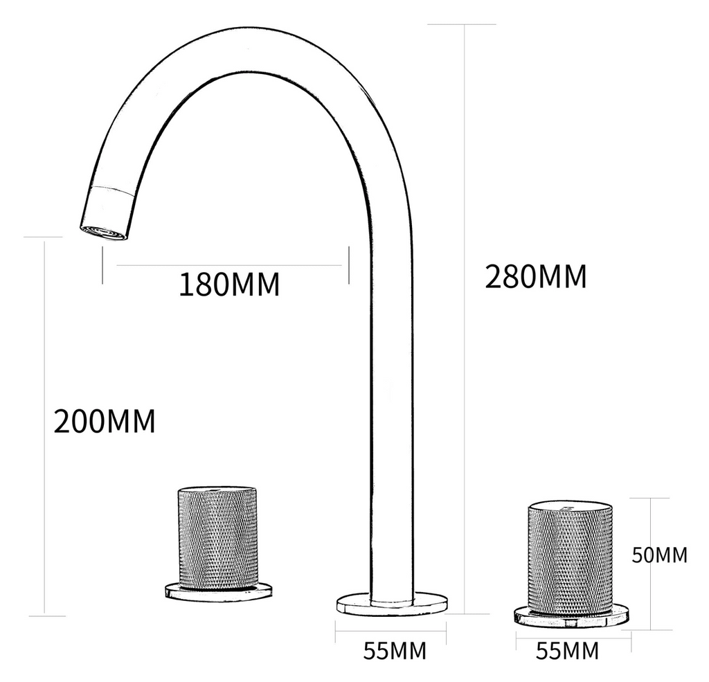 Robinet Lavabo Gris Brossé - Feliox