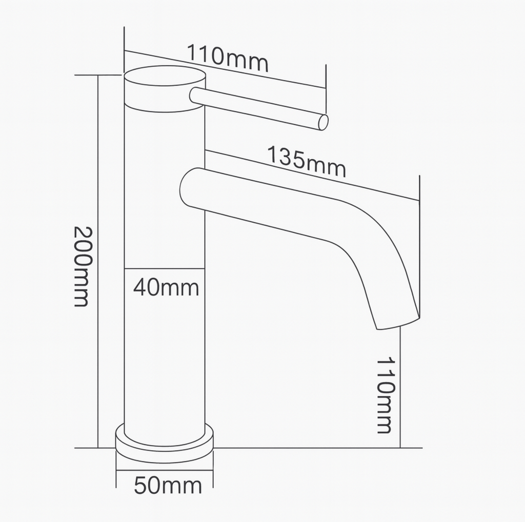 Mitigeur Lavabo Finition Or Brossé - Feliox