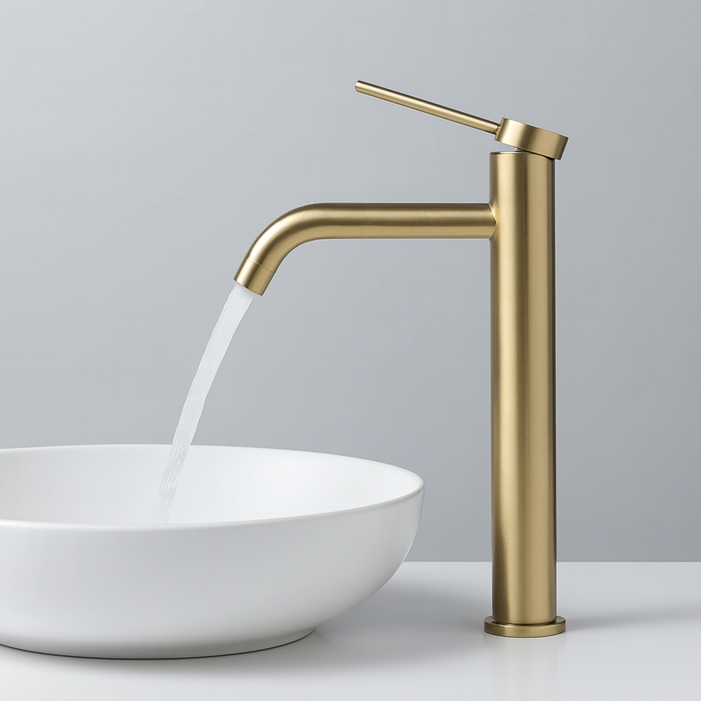 Mitigeur Lavabo Finition Or Brossé - Feliox