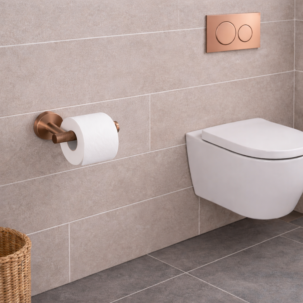 Dérouleur Papier WC Or Rose Brossé - Feliox
