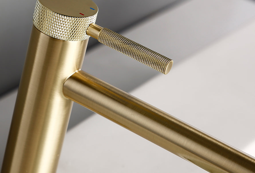 Mitigeur De Lavabo Finition Or Brossé - Feliox