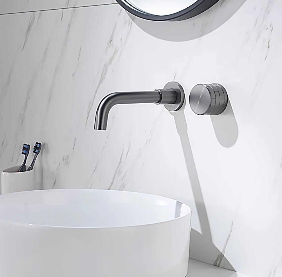 Mitigeur Encastré Pour Salle De Bain Gris Brossé - Feliox