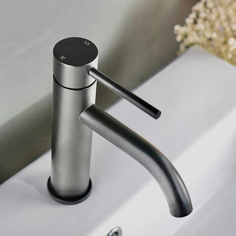 Mitigeur De Salle De Bain Gris Brossé - Feliox