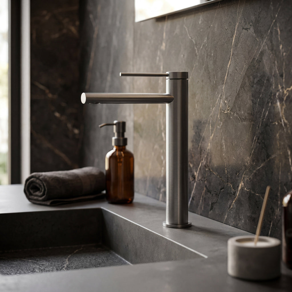 Mitigeur Salle De Bain Gris Brossé - Feliox