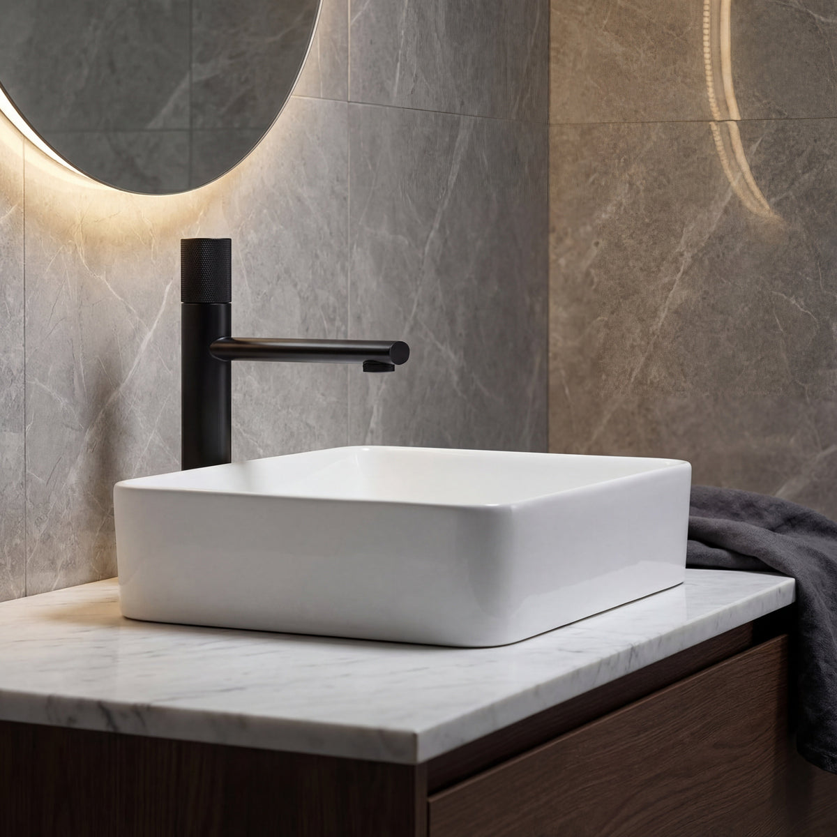 Mitigeur Lavabo Noir Mat - Feliox