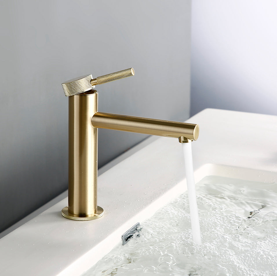 Mitigeur De Lavabo Finition Or Brossé - Feliox