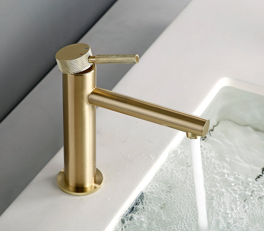 Mitigeur De Lavabo Finition Or Brossé - Feliox