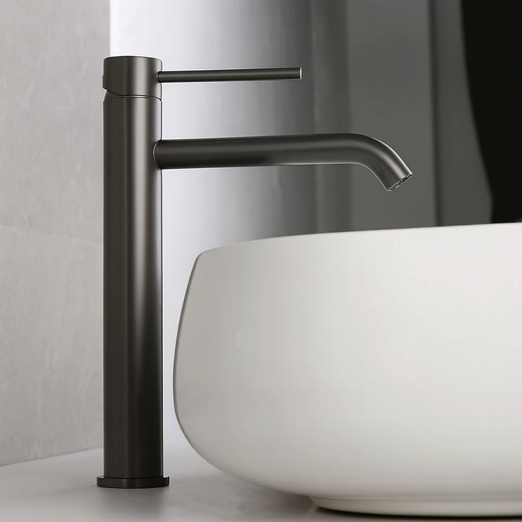 Mitigeur De Lavabo Gris Brossé - Feliox