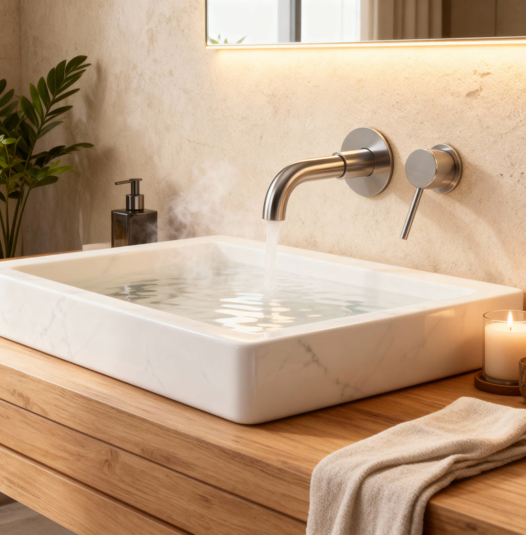 Mitigeur Lavabo Encastré Acier Brossé - Feliox