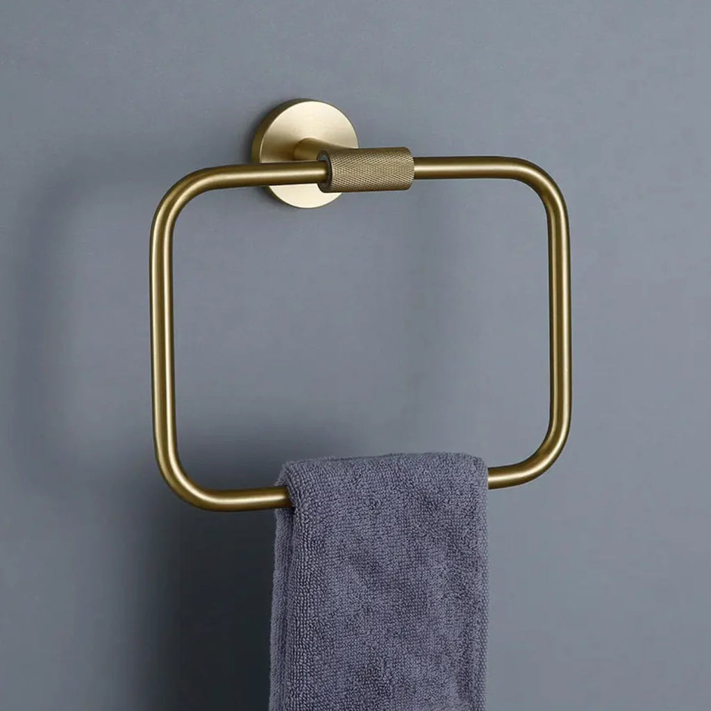 Porte Serviettes Or Brossé Strié - Feliox