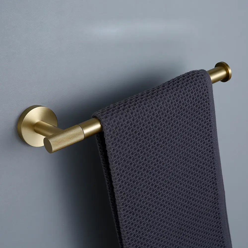 Porte Serviettes Or Brossé À Stries - Feliox