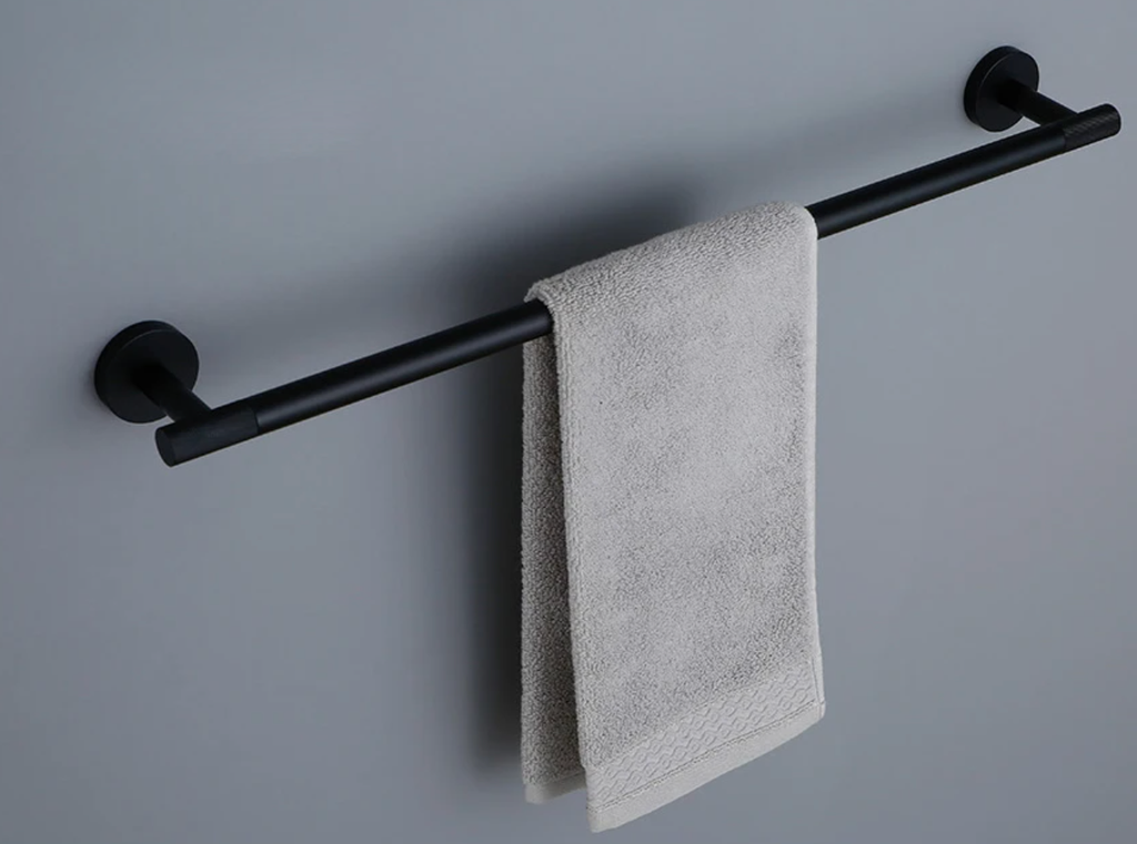 Porte Serviettes Noir Mat Strié - Feliox