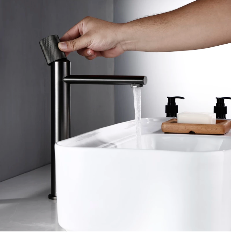 Mitigeur Lavabo Gris Brossé - Feliox