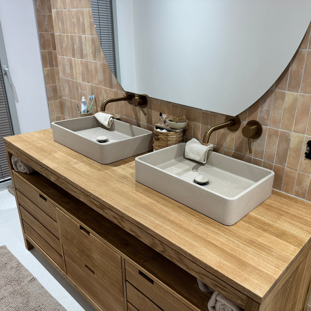 Mitigeur Encastré Salle De Bain Or Rose Brossé - Feliox