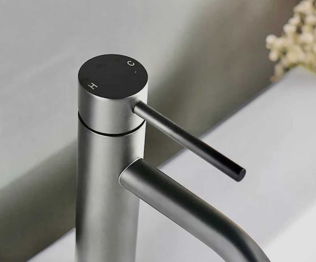 Mitigeur De Lavabo Gris Brossé - Feliox