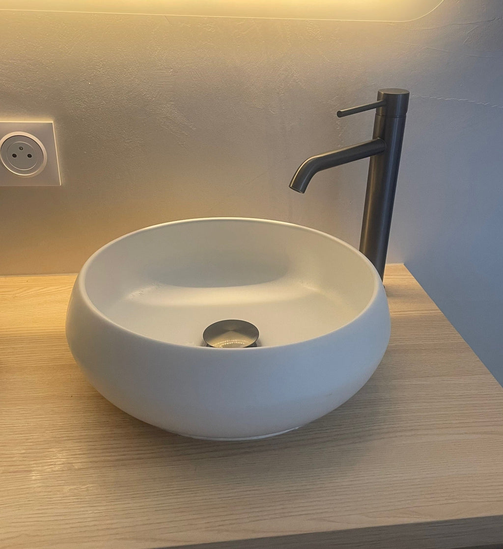Mitigeur De Lavabo Gris Brossé - Feliox