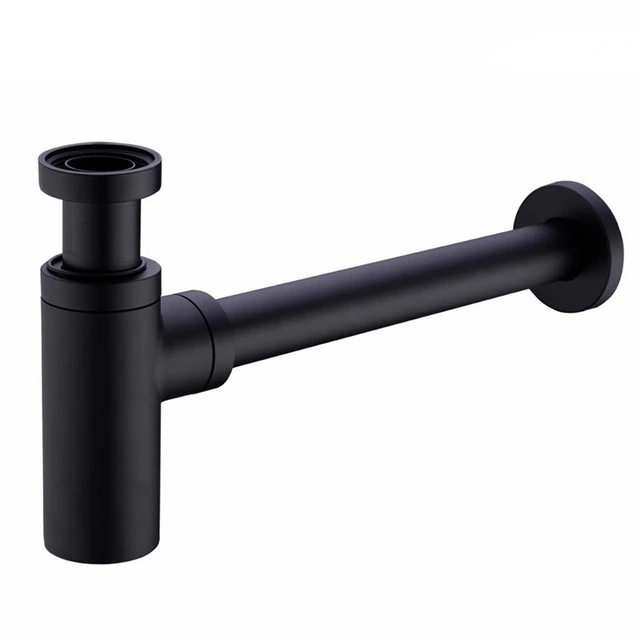 Siphon Noir Mat Salle De Bains - Feliox
