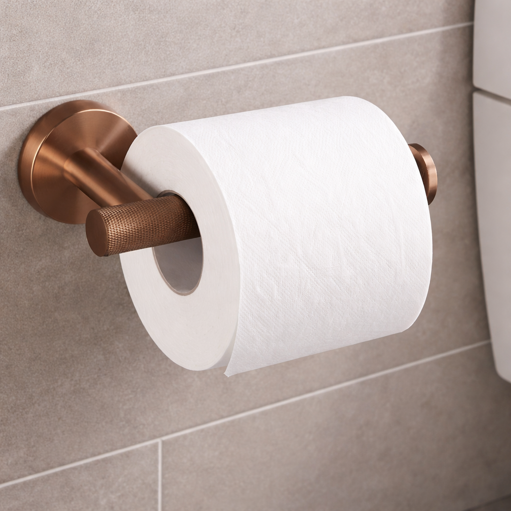 Dérouleur Papier WC Or Rose Brossé - Feliox