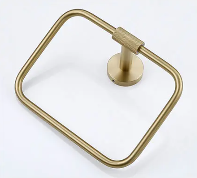 Porte Serviettes Or Brossé Strié - Feliox