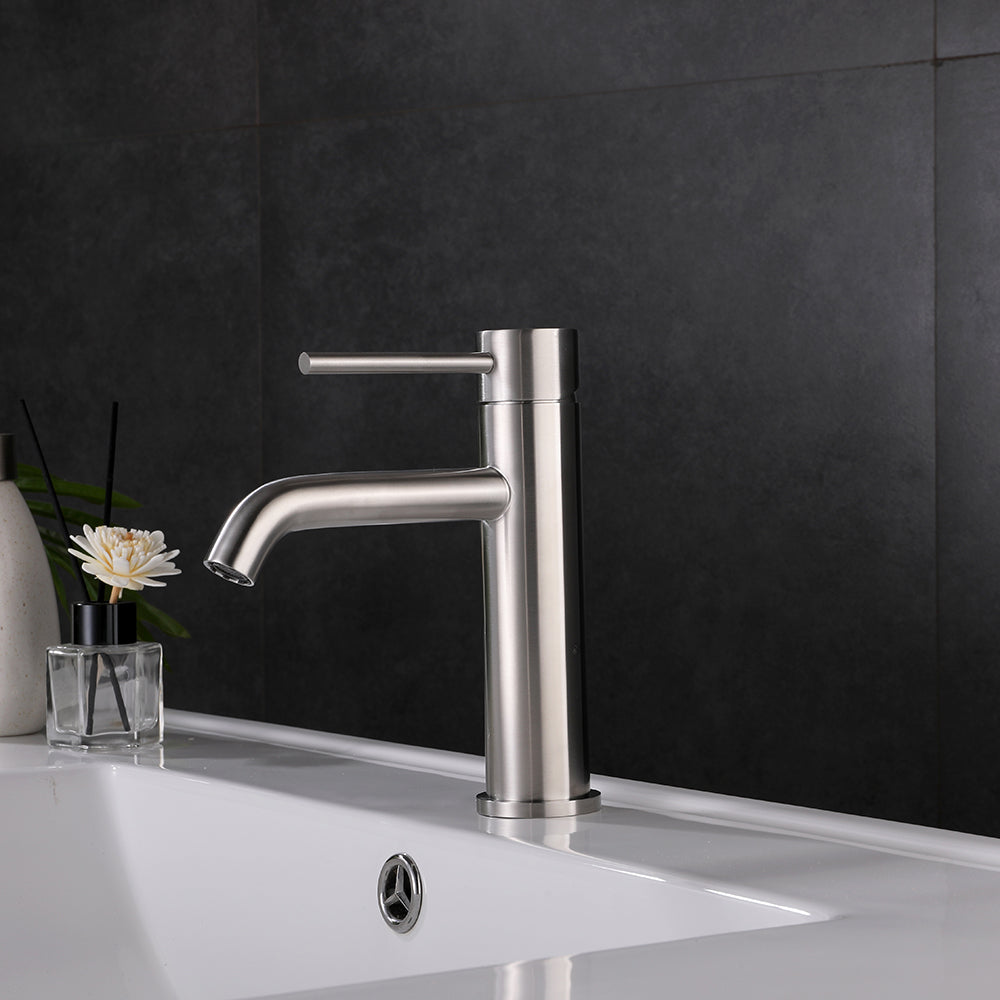 Mitigeur Lavabo Thermostatique Piccola Acier Brossé - Feliox