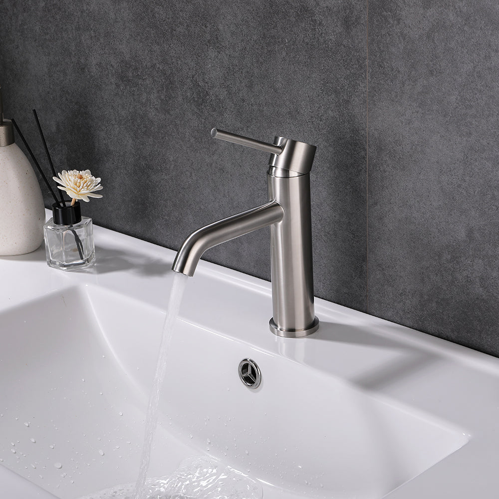 Mitigeur Lavabo Thermostatique Piccola Acier Brossé - Feliox