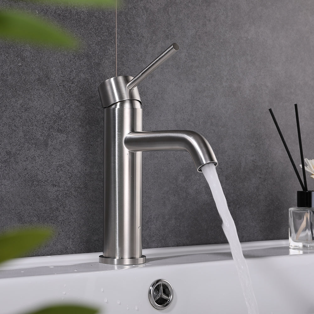 Mitigeur Lavabo Thermostatique Piccola Acier Brossé - Feliox