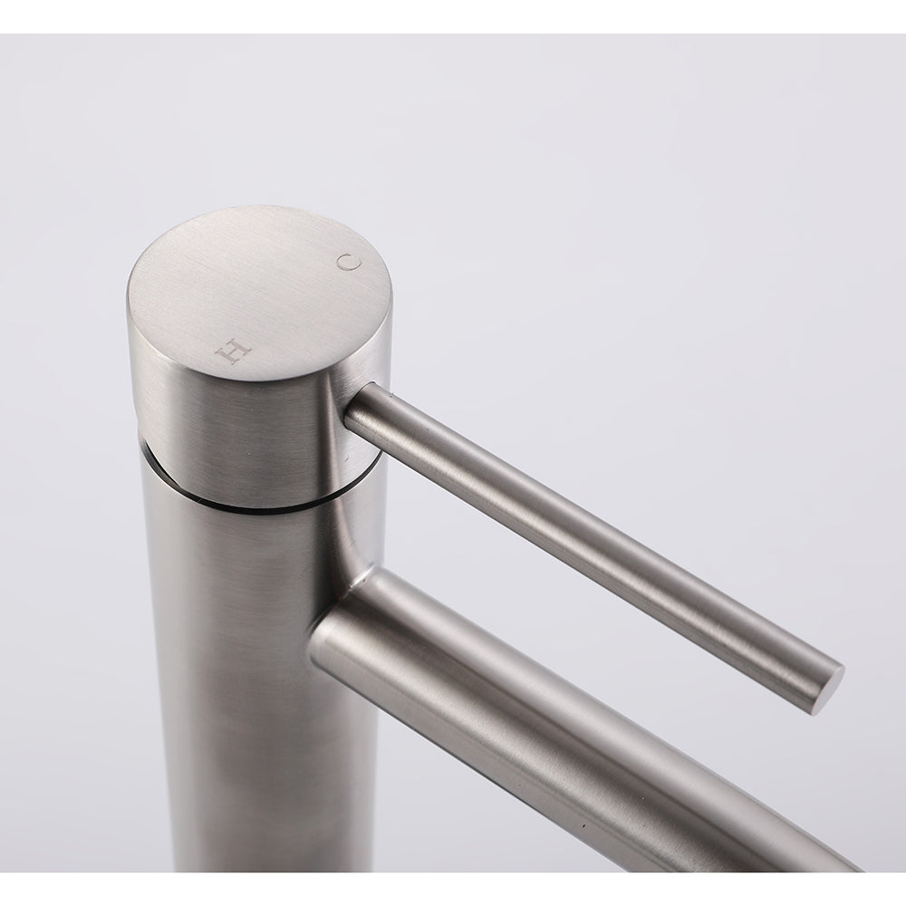 Mitigeur Lavabo Thermostatique Piccola Acier Brossé - Feliox