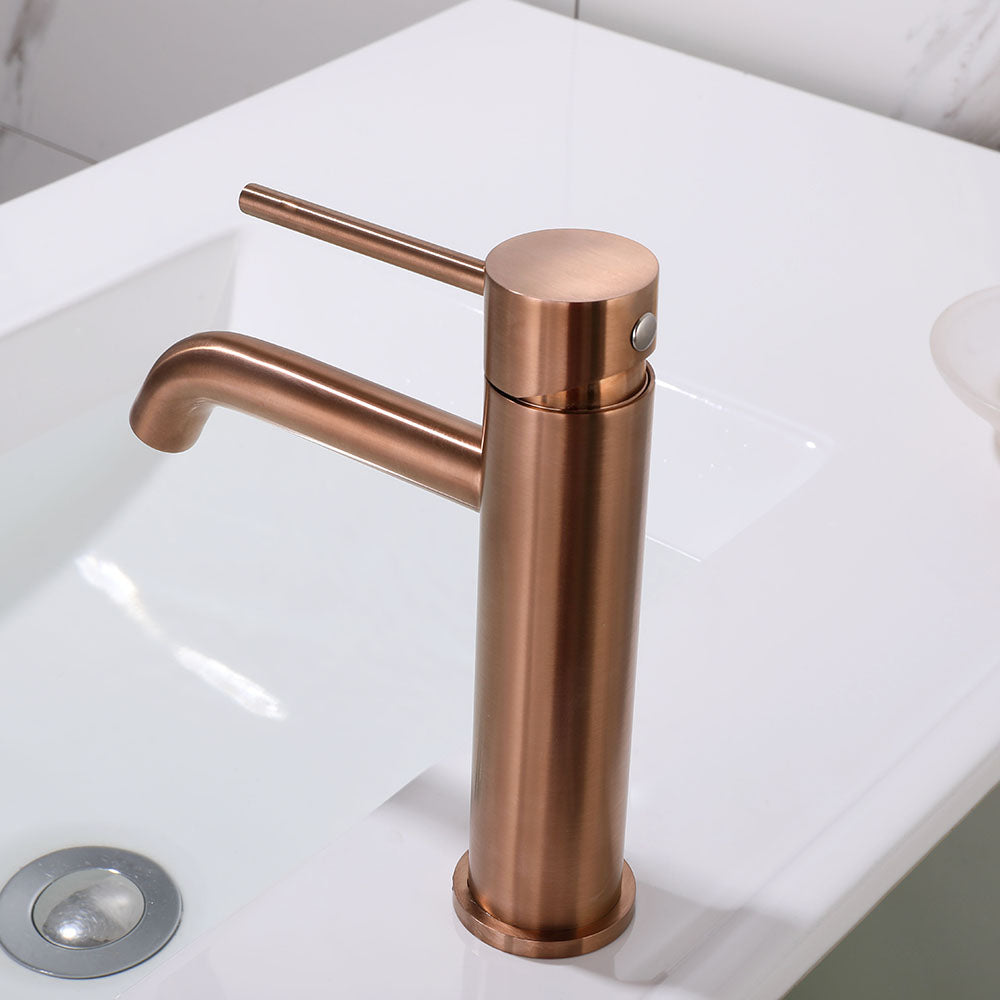 Robinet Mitigeur Lavabo Thermostatique Cuivre Brossé Piccola - Feliox