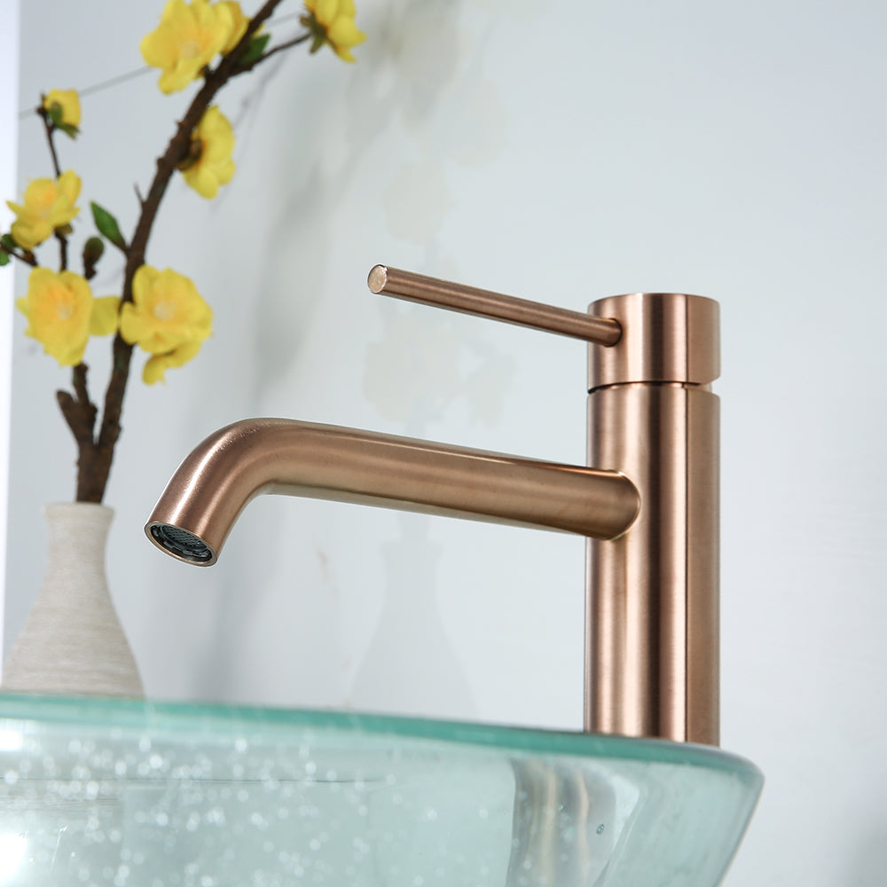 Mitigeur Thermostatique Lavabo Cuivre Brossé Graziosa - Feliox