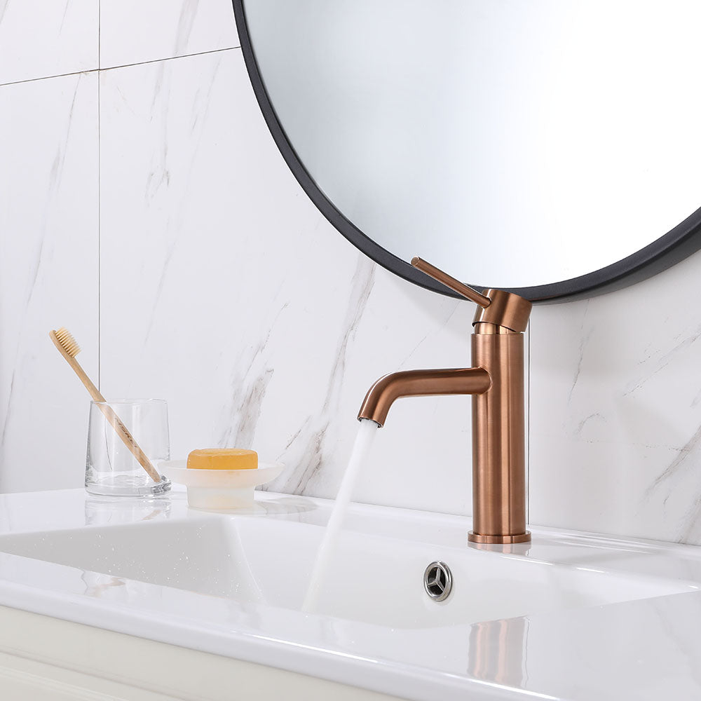 Robinet Mitigeur Lavabo Thermostatique Cuivre Brossé Piccola - Feliox
