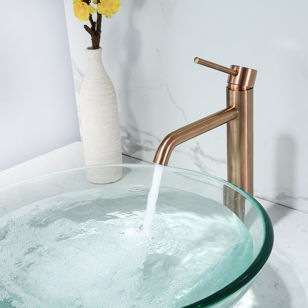 Mitigeur Thermostatique Lavabo Cuivre Brossé Graziosa - Feliox