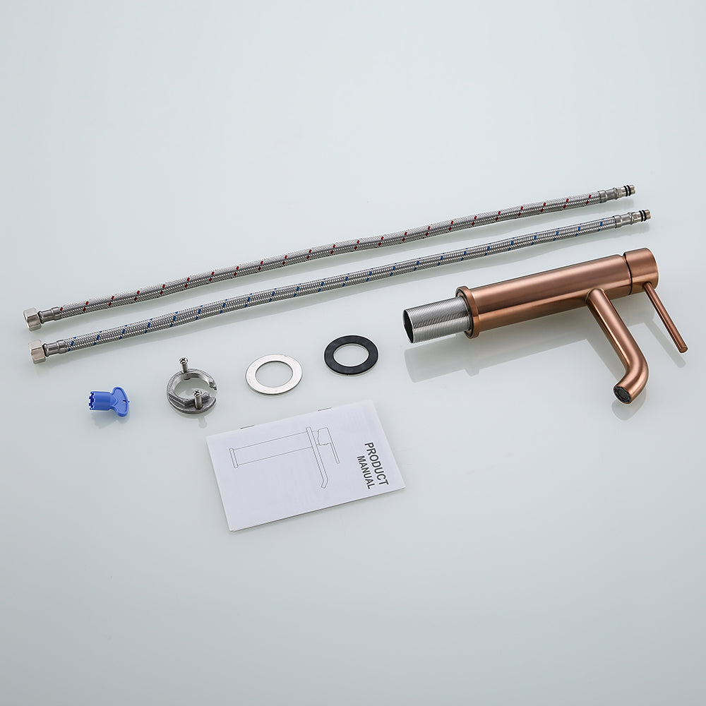 Robinet Mitigeur Lavabo Thermostatique Cuivre Brossé Piccola - Feliox
