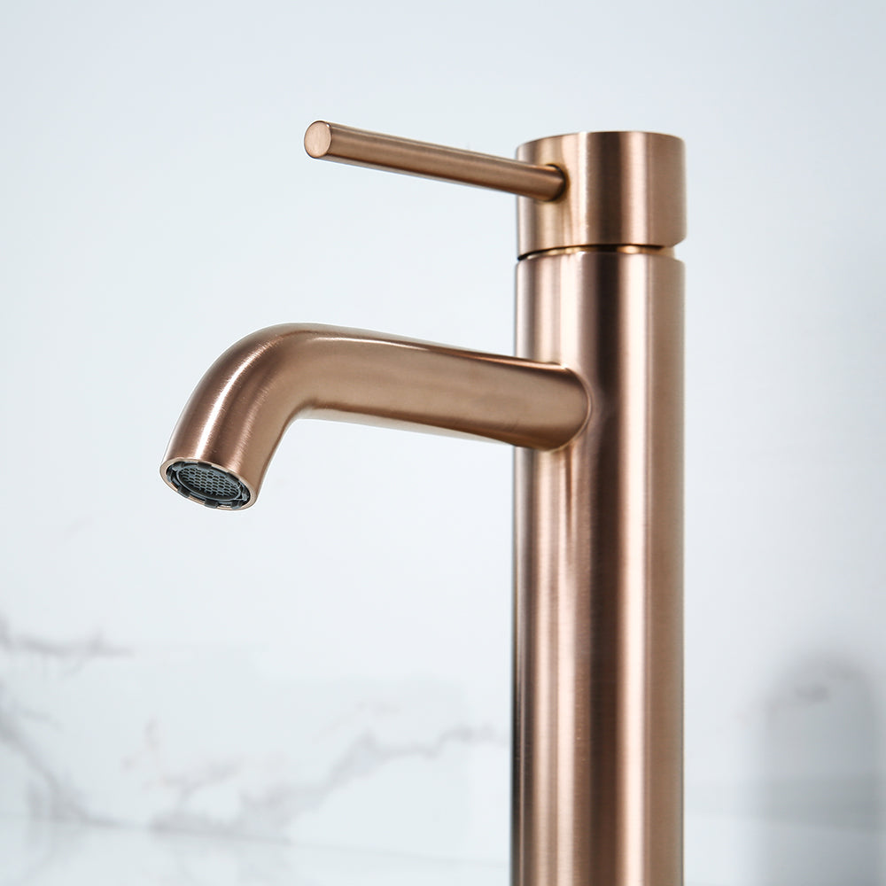 Robinet Mitigeur Lavabo Thermostatique Cuivre Brossé Piccola - Feliox