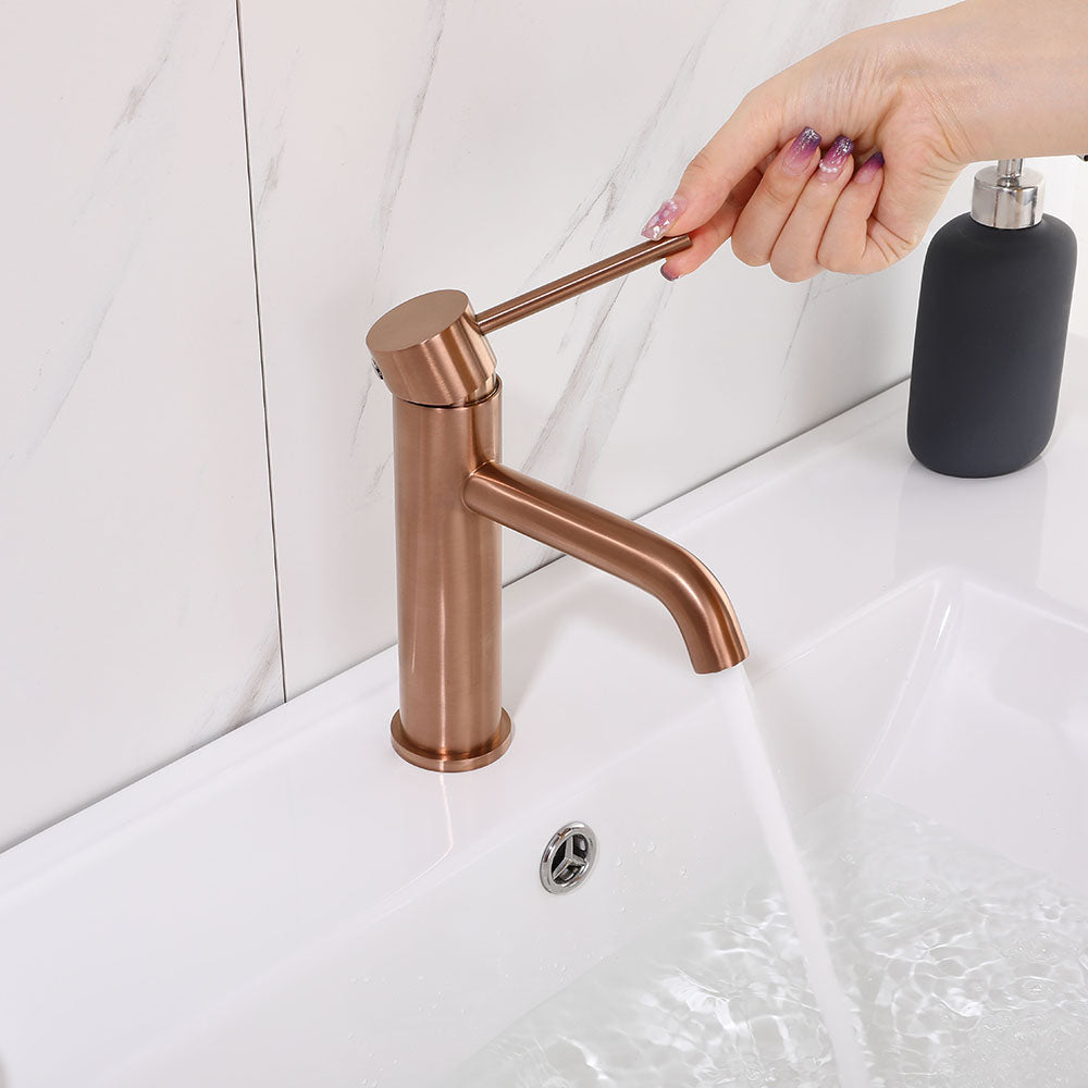 Robinet Mitigeur Lavabo Thermostatique Cuivre Brossé Piccola - Feliox