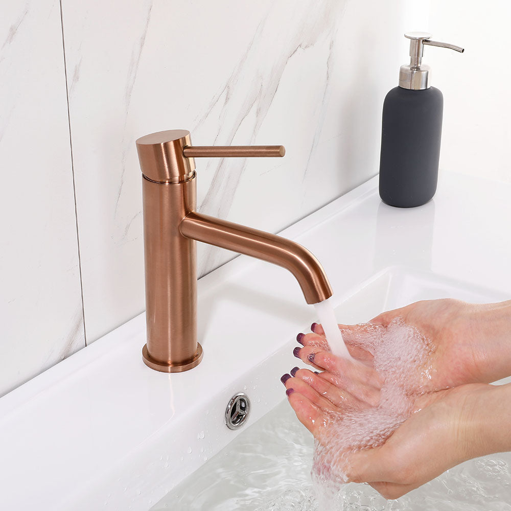 Robinet Mitigeur Lavabo Thermostatique Cuivre Brossé Piccola - Feliox