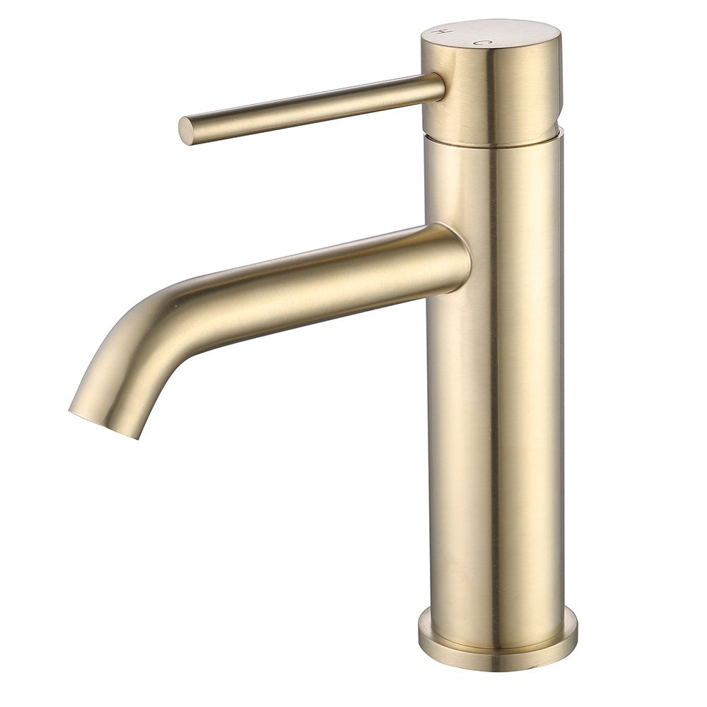 Mitigeur Lavabo Thermostatique Piccola Or Brossé - Feliox