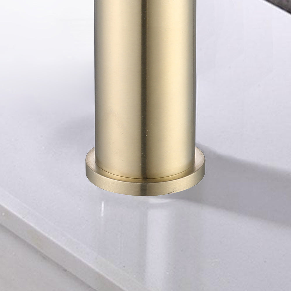 Mitigeur Lavabo Thermostatique Piccola Or Brossé - Feliox