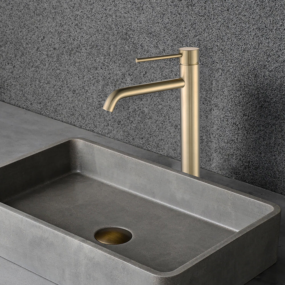 Robinet Mitigeur Lavabo Thermostatique Graziosa Or Brossé - Feliox