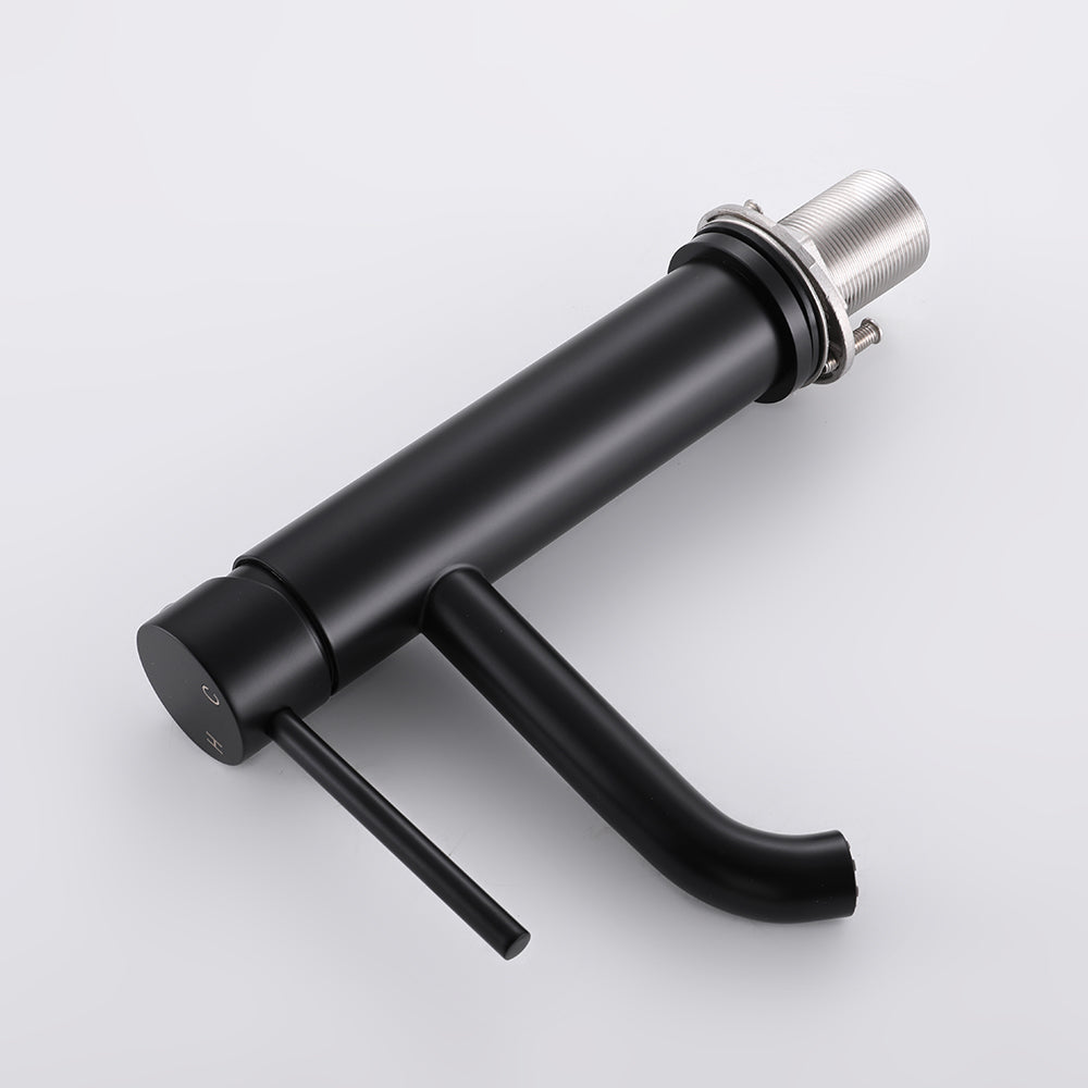 Robinet Mitigeur Lavabo Thermostatique Noir Mat Piccola - Feliox