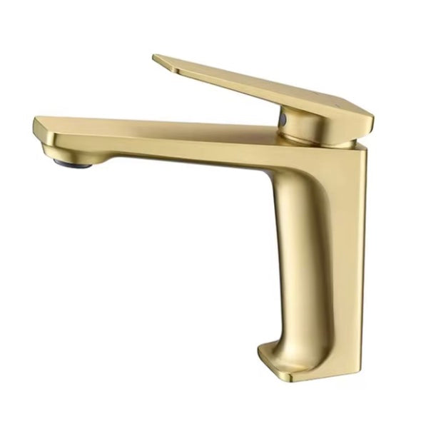 Mitigeur Lavabo Doré Brossé Design - Feliox